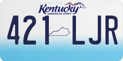 KY license plate 421LJR