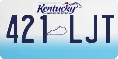 KY license plate 421LJT