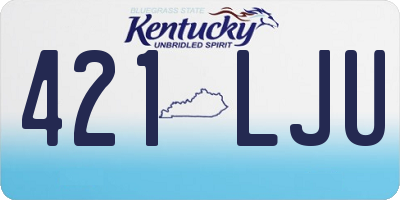 KY license plate 421LJU