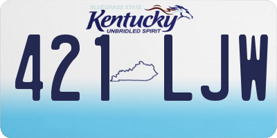 KY license plate 421LJW
