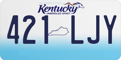 KY license plate 421LJY
