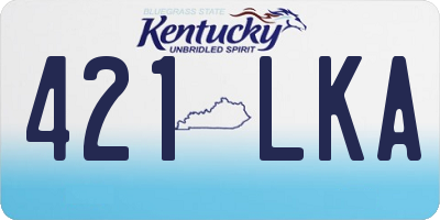 KY license plate 421LKA