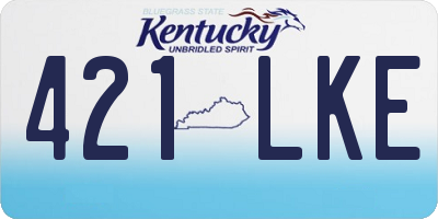 KY license plate 421LKE