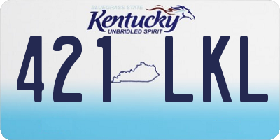 KY license plate 421LKL
