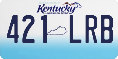 KY license plate 421LRB