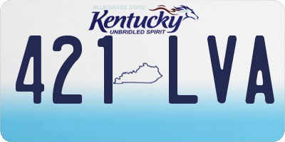 KY license plate 421LVA