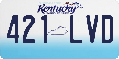 KY license plate 421LVD