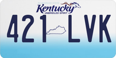 KY license plate 421LVK