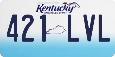KY license plate 421LVL