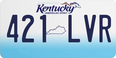 KY license plate 421LVR
