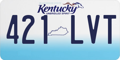 KY license plate 421LVT