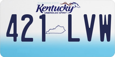 KY license plate 421LVW