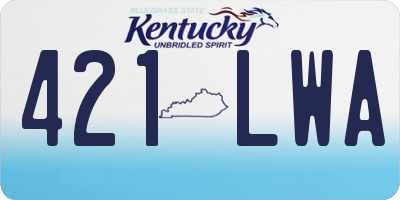KY license plate 421LWA