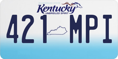 KY license plate 421MPI