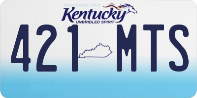 KY license plate 421MTS