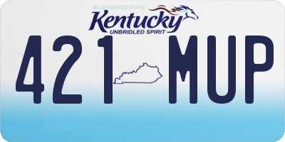 KY license plate 421MUP
