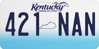 KY license plate 421NAN