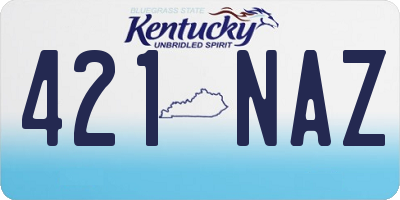 KY license plate 421NAZ