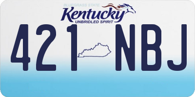 KY license plate 421NBJ