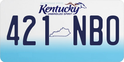 KY license plate 421NBO