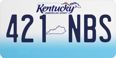 KY license plate 421NBS