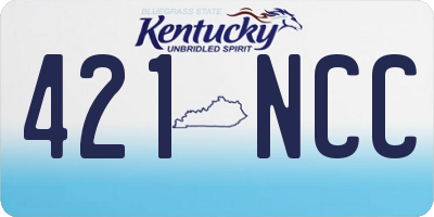 KY license plate 421NCC