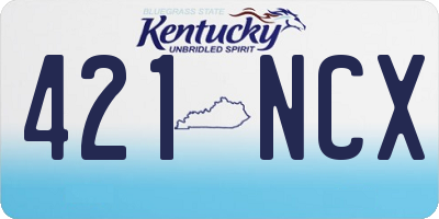 KY license plate 421NCX