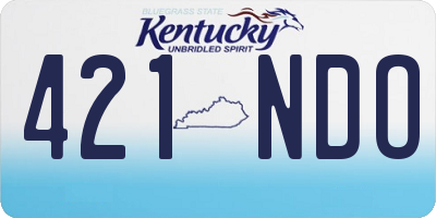 KY license plate 421NDO