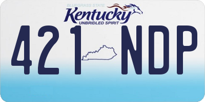 KY license plate 421NDP