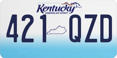 KY license plate 421QZD