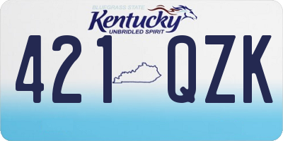 KY license plate 421QZK