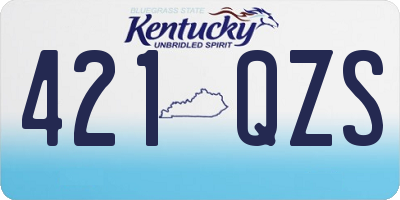 KY license plate 421QZS