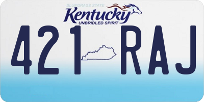 KY license plate 421RAJ