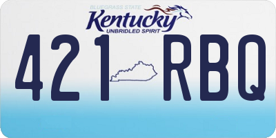 KY license plate 421RBQ