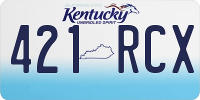 KY license plate 421RCX