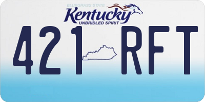 KY license plate 421RFT