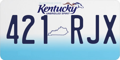 KY license plate 421RJX