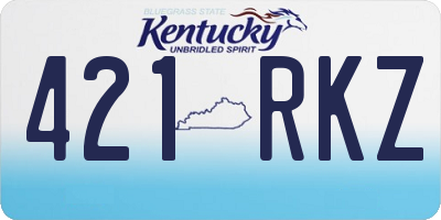KY license plate 421RKZ