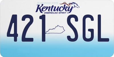 KY license plate 421SGL