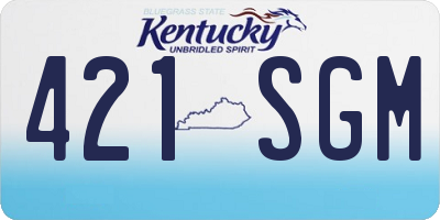 KY license plate 421SGM