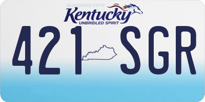 KY license plate 421SGR
