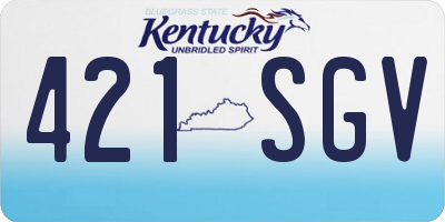 KY license plate 421SGV