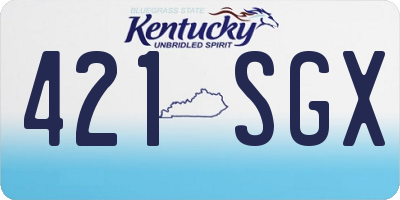 KY license plate 421SGX
