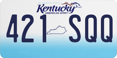 KY license plate 421SQQ
