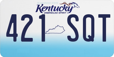 KY license plate 421SQT