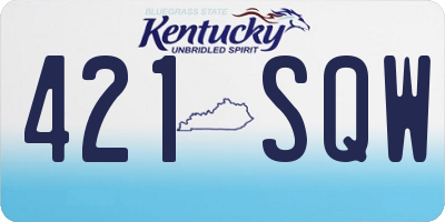 KY license plate 421SQW