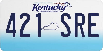 KY license plate 421SRE
