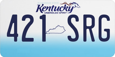 KY license plate 421SRG