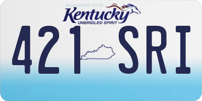 KY license plate 421SRI