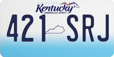 KY license plate 421SRJ